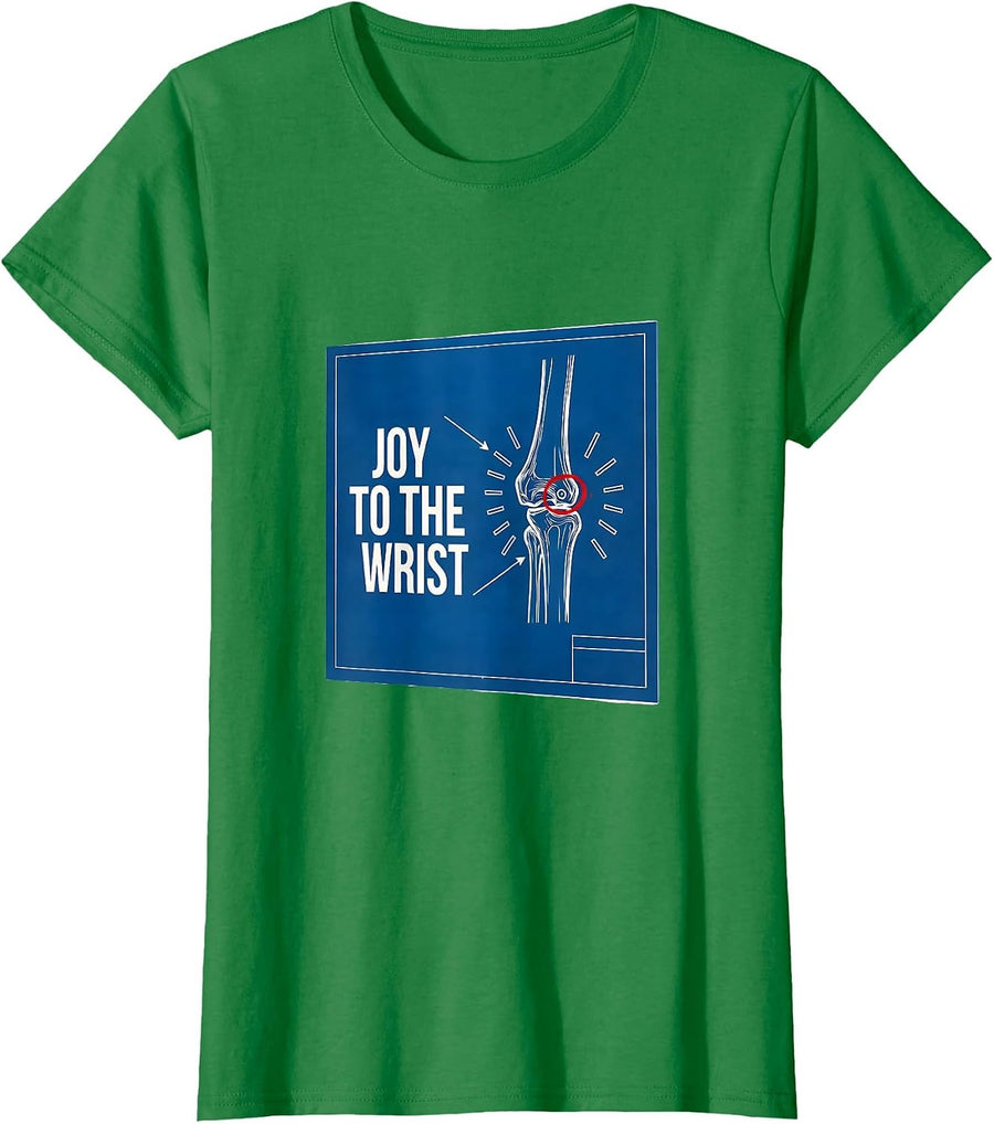 Women's Joy To The Wrist Technical Blueprint Physical Therapist T-Shirt - Kelly Green