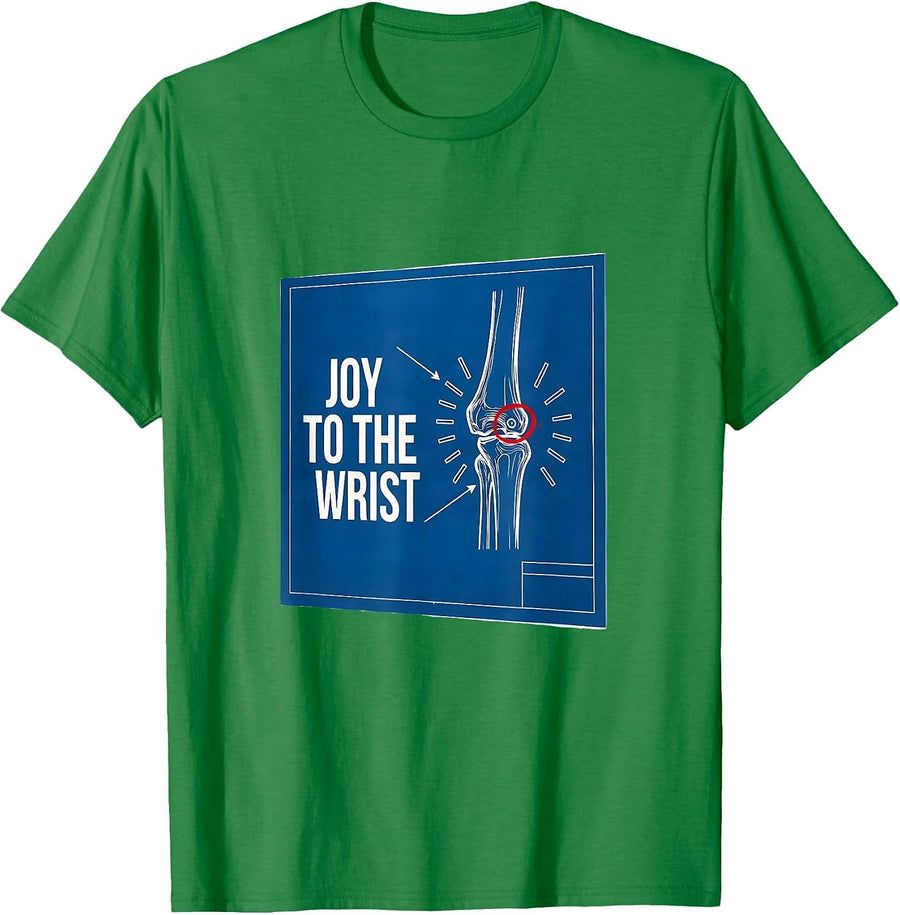 Men's Joy To The Wrist Technical Blueprint Physical Therapist T-Shirt - Kelly Green
