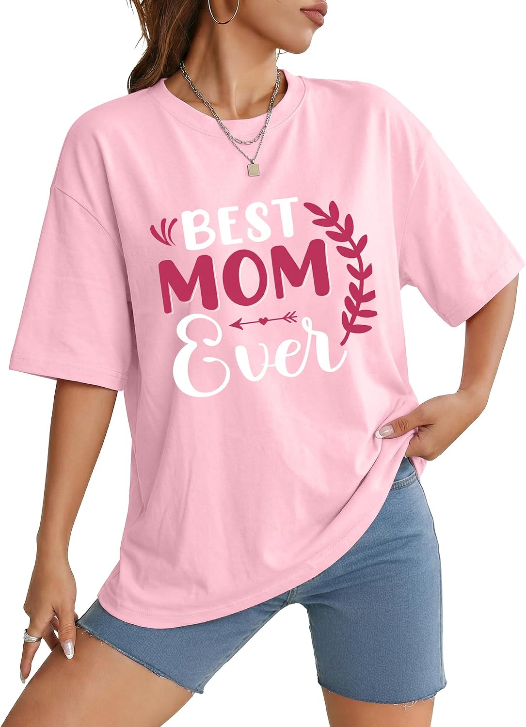 Aiyino Womens Mama Graphic Tee Casual Cotton Shirt - Classic Mom