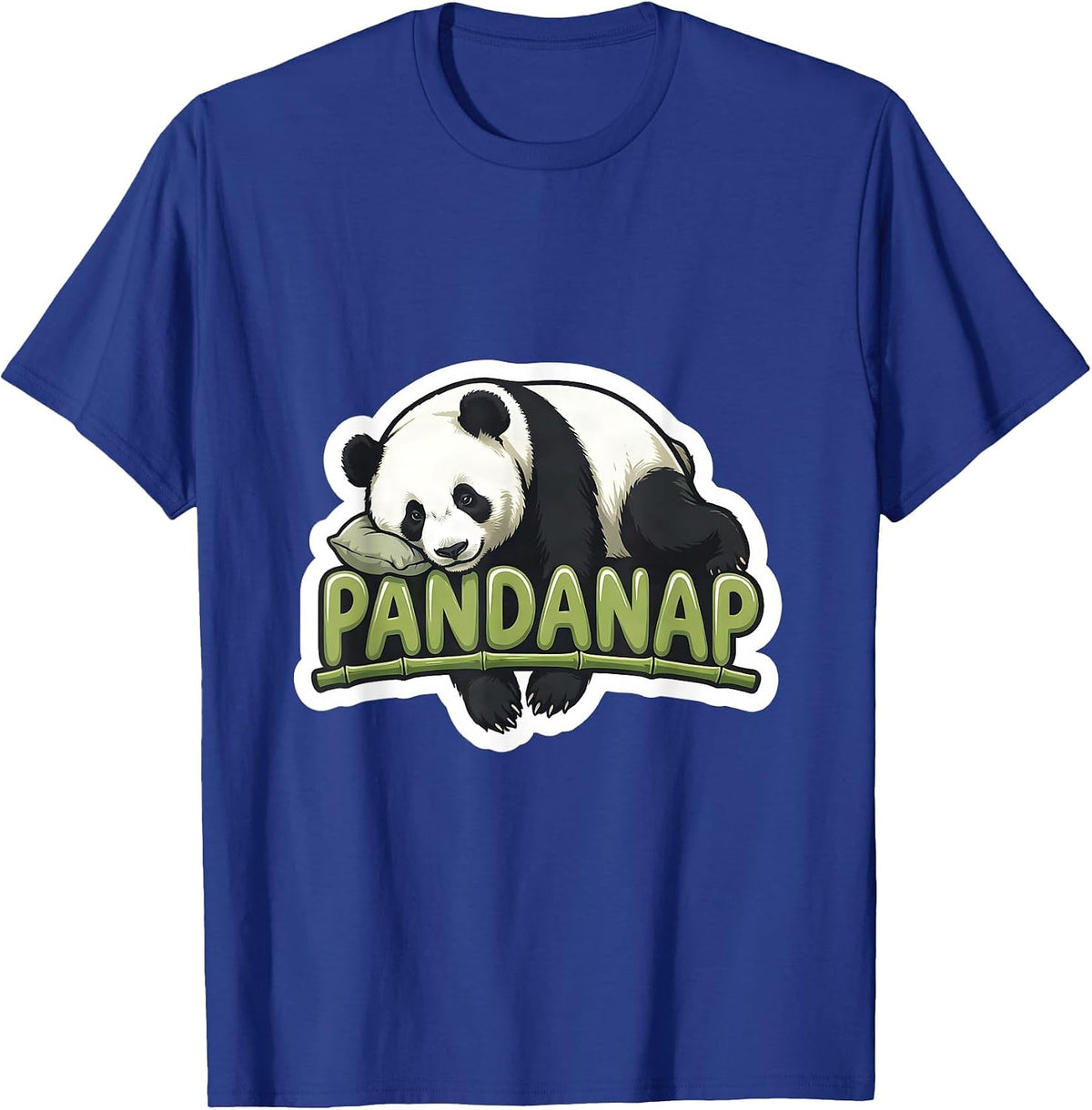 Men's Pandanap Cute Sleeping Panda Animal Lover Sleep T-Shirt - Royal Blue