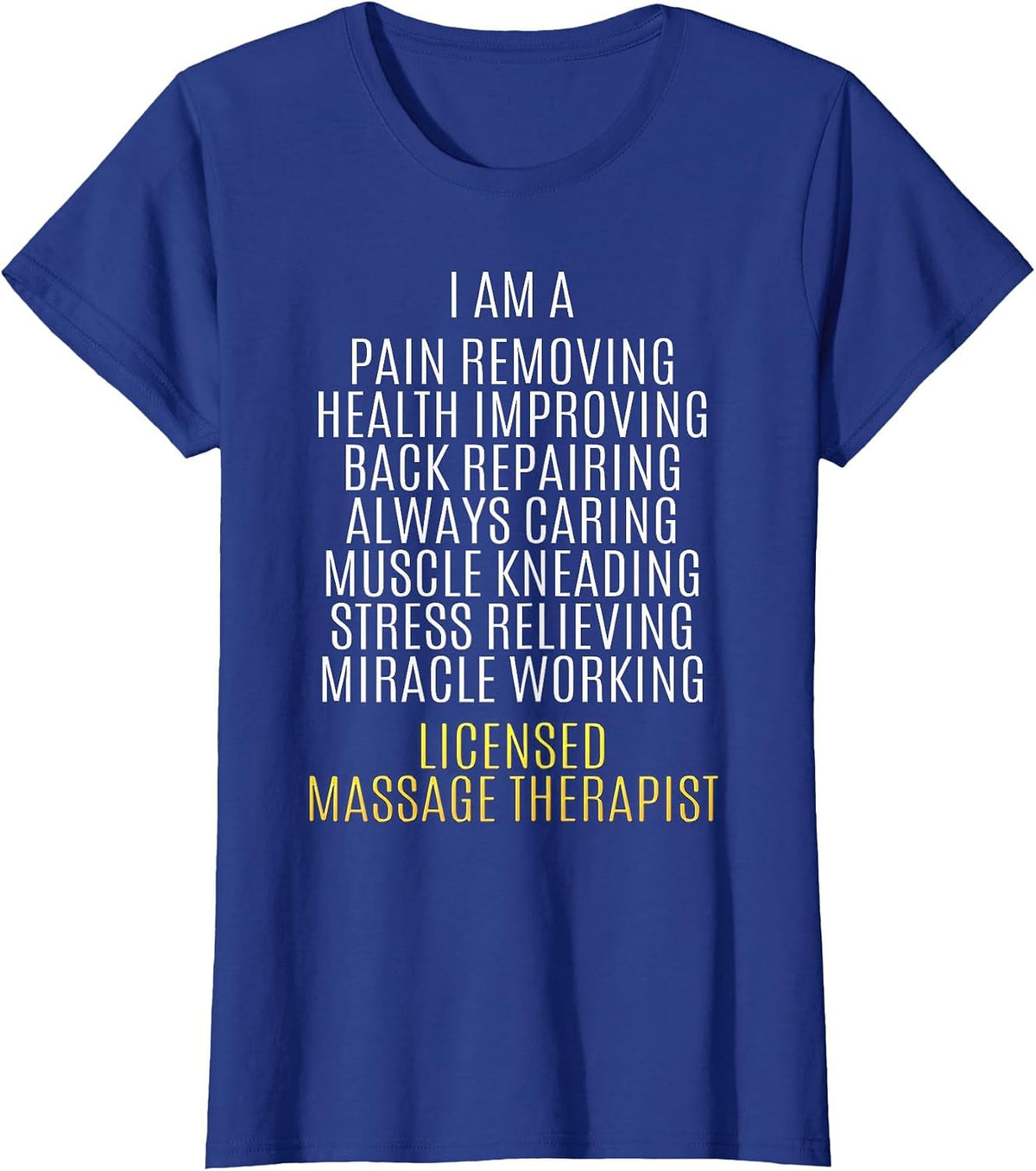 Licensed Massage Therapist Definition Therapeautic Physician T-Shirt - Royal Blue