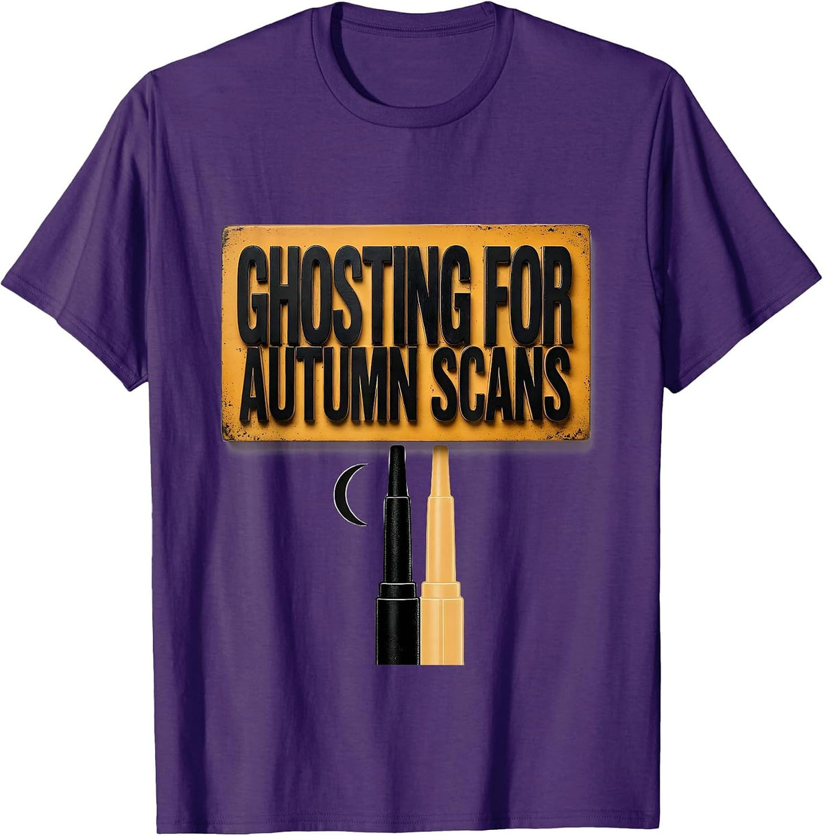 Ghosting For Autumn Scans Wood Type Letterpress Sonographer T-Shirt - Purple