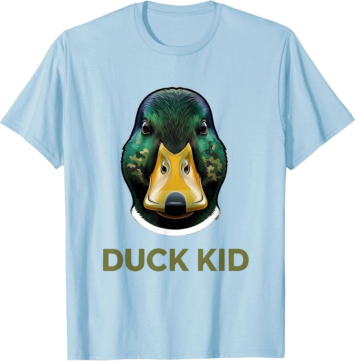 Men's Duck Kid Funny Camo Duck Hunting Youth Teens Kids T-Shirt - Baby Blue