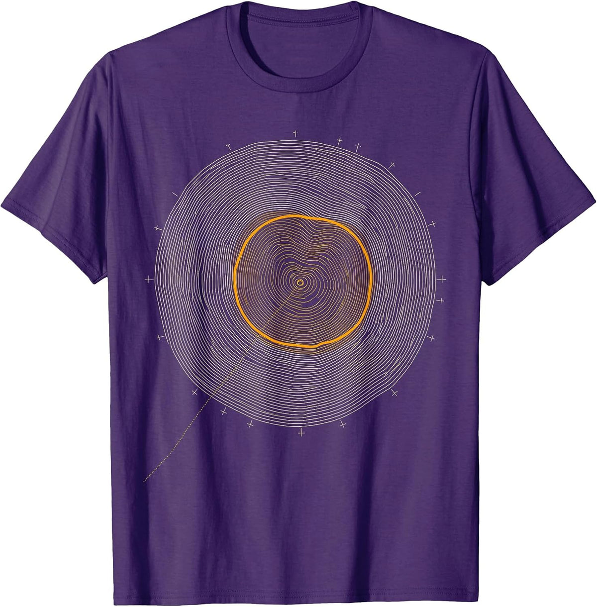 Men's Nested Contour Map Storm Chaser Meteorology Enthusiast T-Shirt - Purple