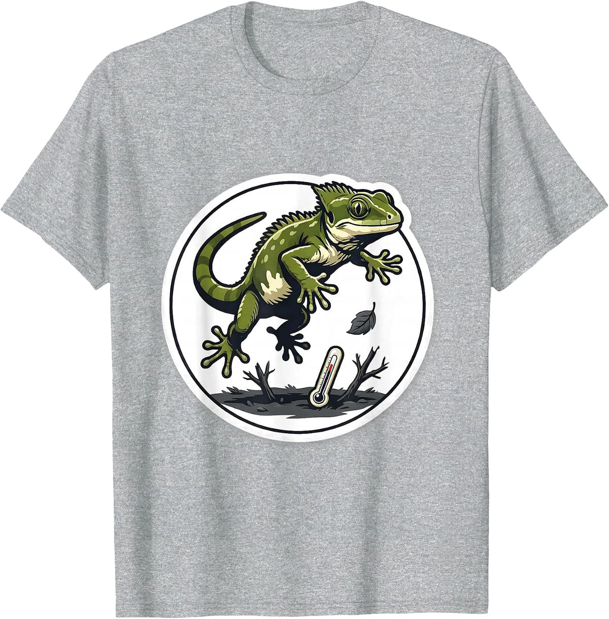Men's Crested Gecko Reptile Keeper Funny Pet Lover Gift T-Shirt - Heather Grey
