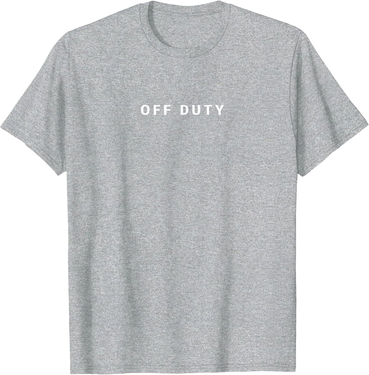Off Duty Funny Minimalist T-Shirt - Heather Grey
