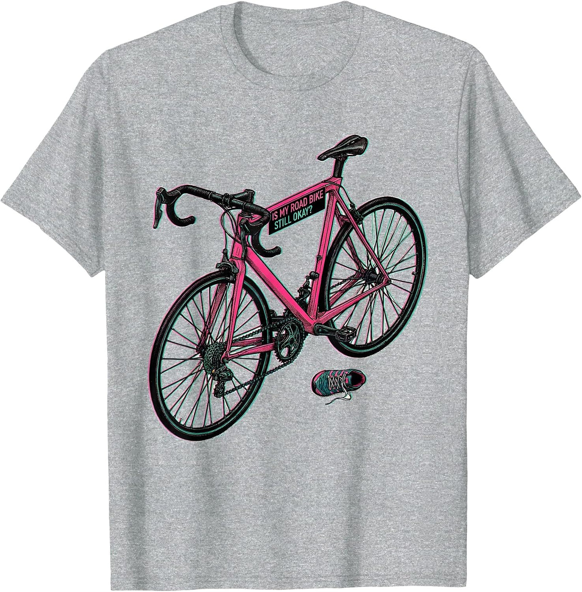 Men's Is My Road Bike Still Okay Funny Cycling Humor Gift T-Shirt - Heather Grey