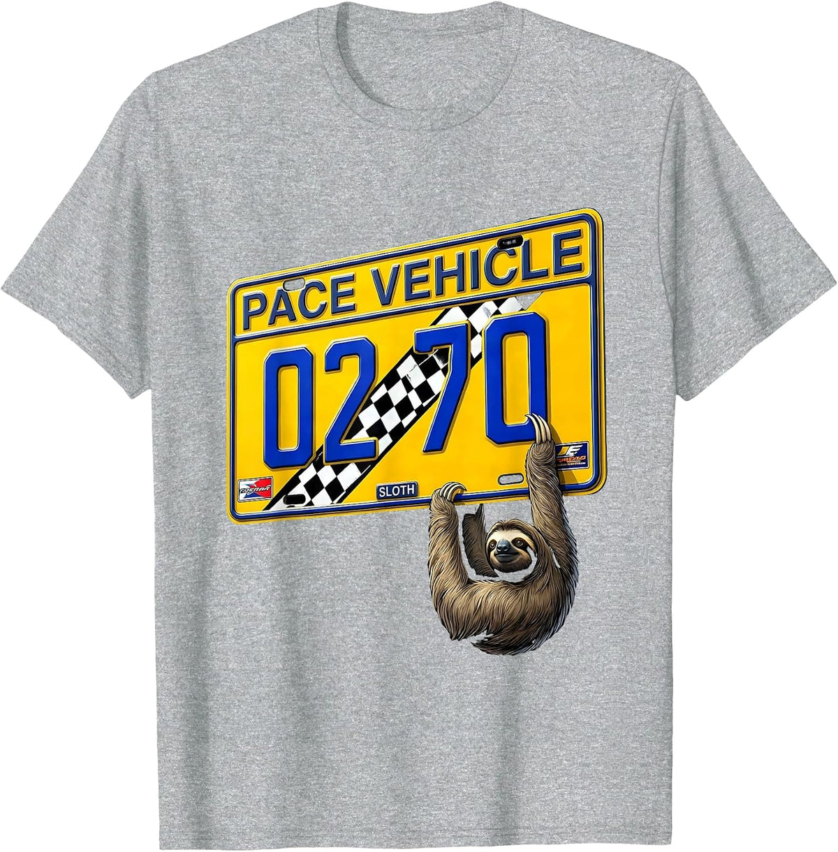 Men's Pace Vehicle: Sloth Funny Sloth Lover Racing Humor T-Shirt - Heather Grey
