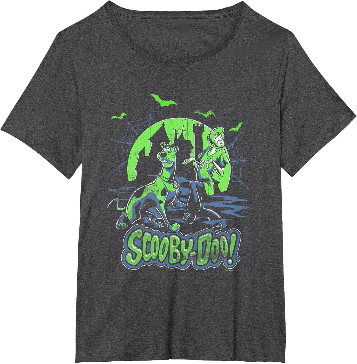 Scooby-Doo Halloween Full Moon Spooky Castle Surprise! T-Shirt - Dark Heather Grey
