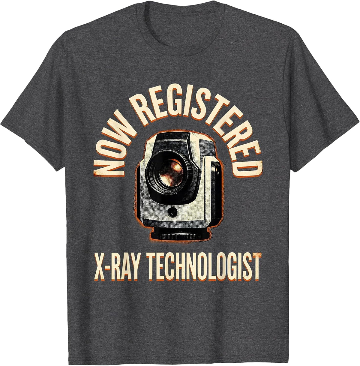Men's Now Registered X-Ray Technologist Radiology Tech Rad Tech T-Shirt - Dark Heather Grey