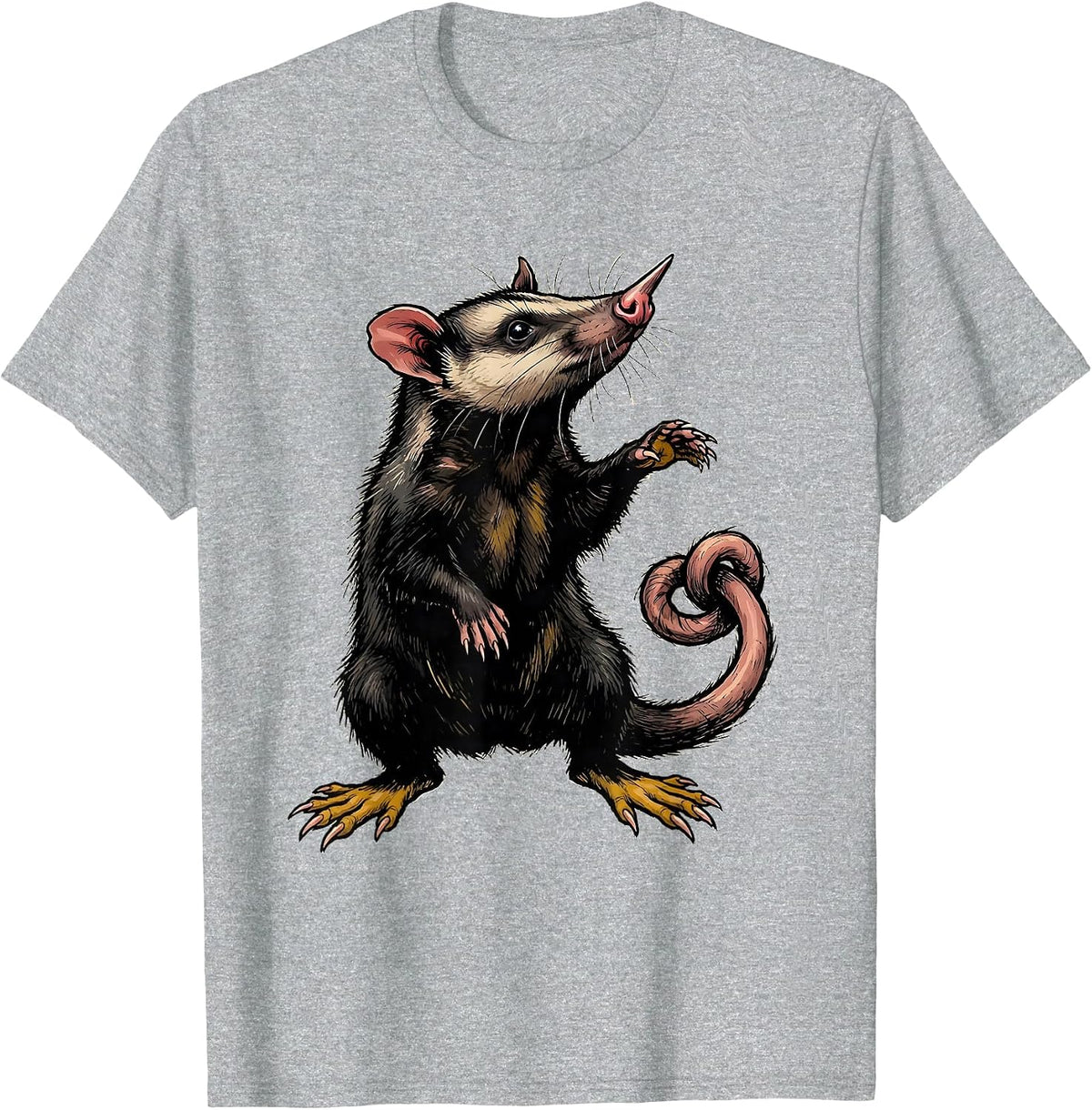 Men's Opossum Bowing Meme Humor Animal Lover Gift T-Shirt - Heather Grey