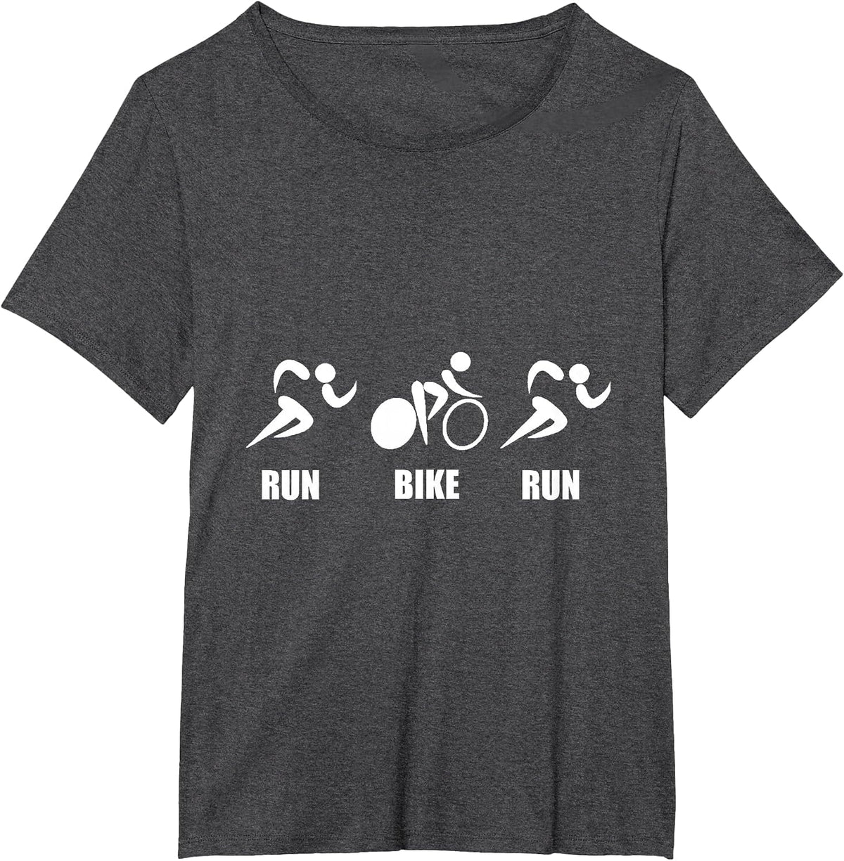 Run Bike Run Duathlon T-Shirt T-Shirt - Dark Heather Grey