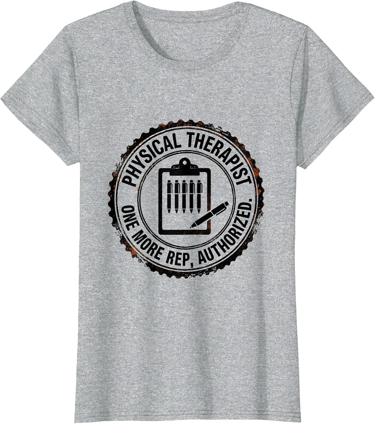 Women's Physical Therapist One More Rep Authorized PT T-Shirt - Heather Grey