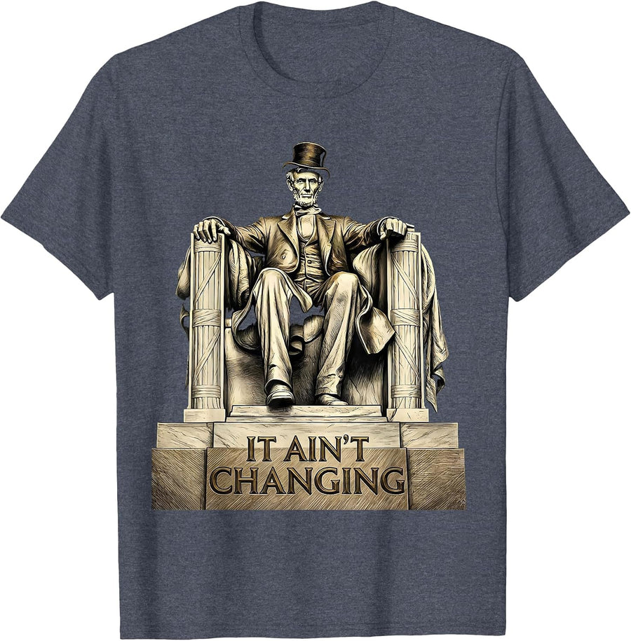 It Is What It Is - It Ain't Changing Graphic T-Shirt - Heather Blue