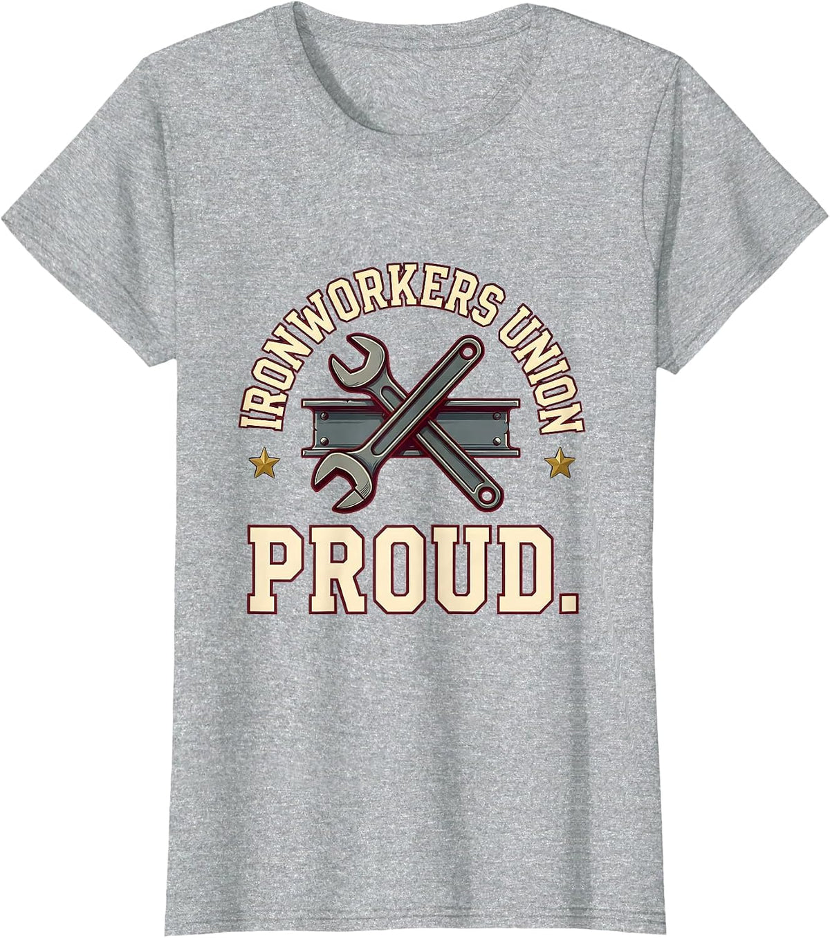 Ironworkers Union Proud Skilled Trades Labor Day Solidarity T-Shirt - Heather Grey