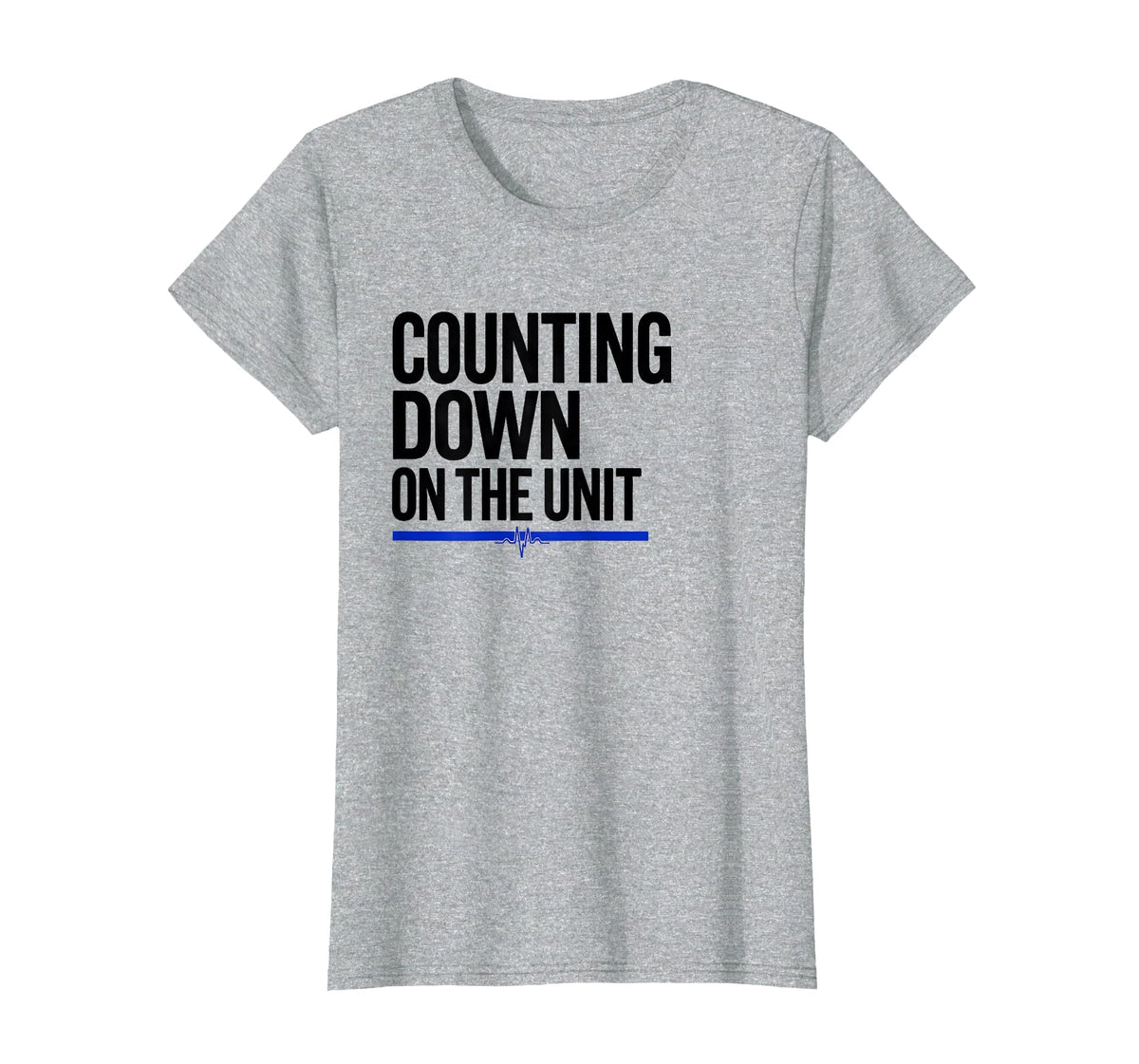 Mademark Women's Counting Down On The Unit Funny Nurse Crew New Years Eve T-Shirt - Heather Grey