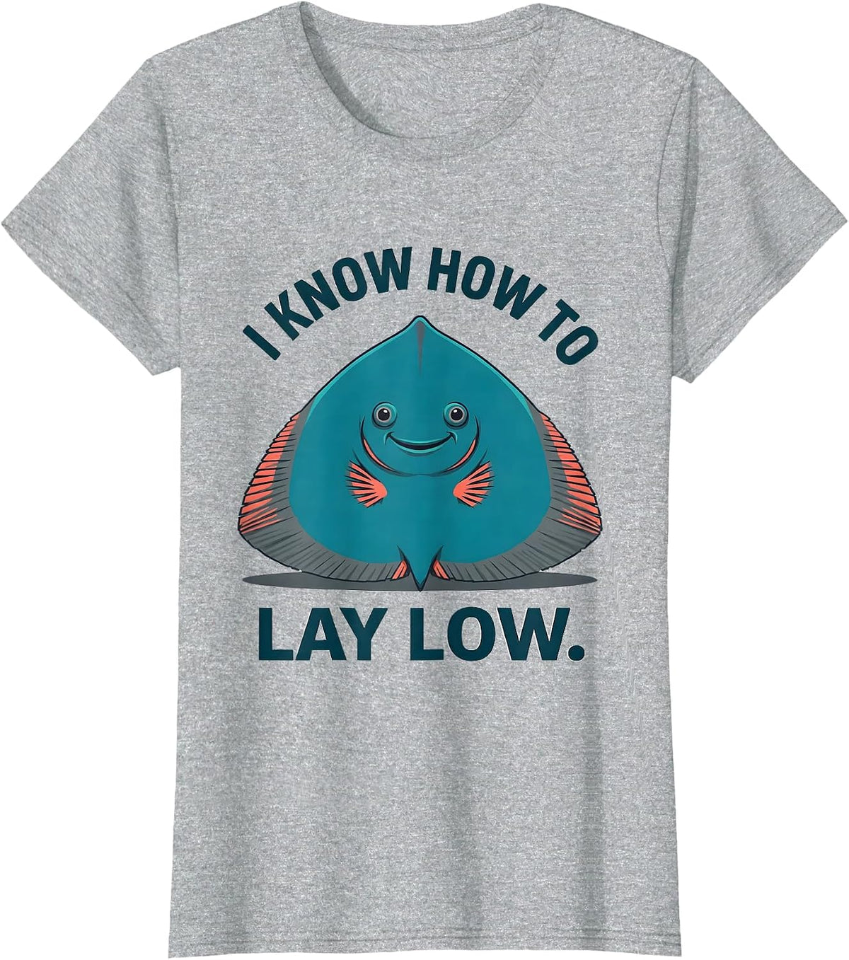 I Know How To Lay Low Funny Shark Lover Ocean Animal Humor T-Shirt - Heather Grey