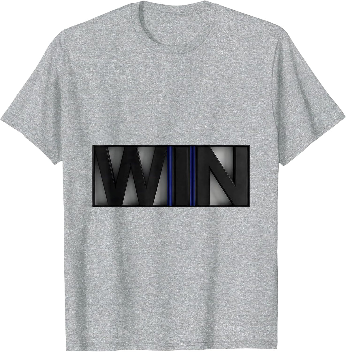 Men's W-I-N Funny Science Chemistry Nerd Humor Periodic Table Gift T-Shirt - Heather Grey