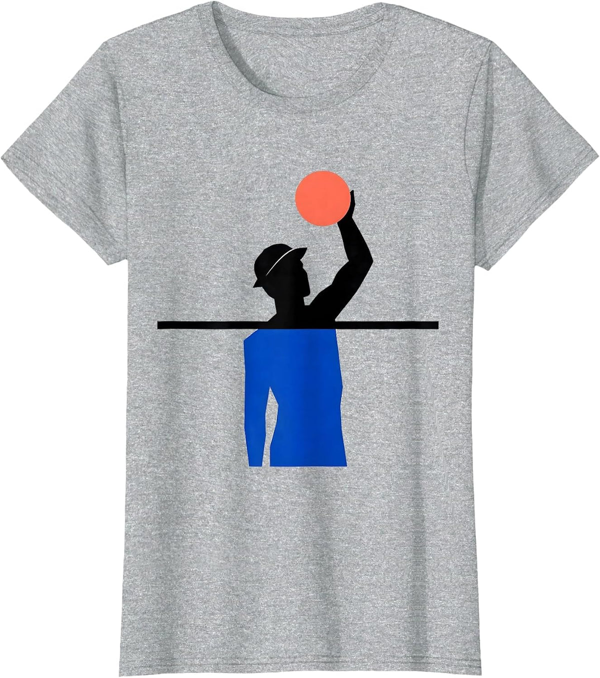 Women's Geometric Water Polo Senior Night Keepsake T-Shirt - Heather Grey