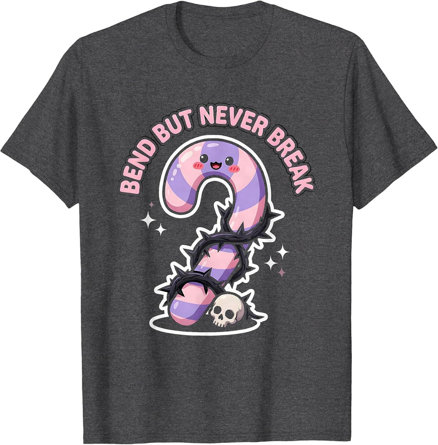 Men's Bend But Never Break Resilience Graphic Design T-Shirt - Dark Heather Grey