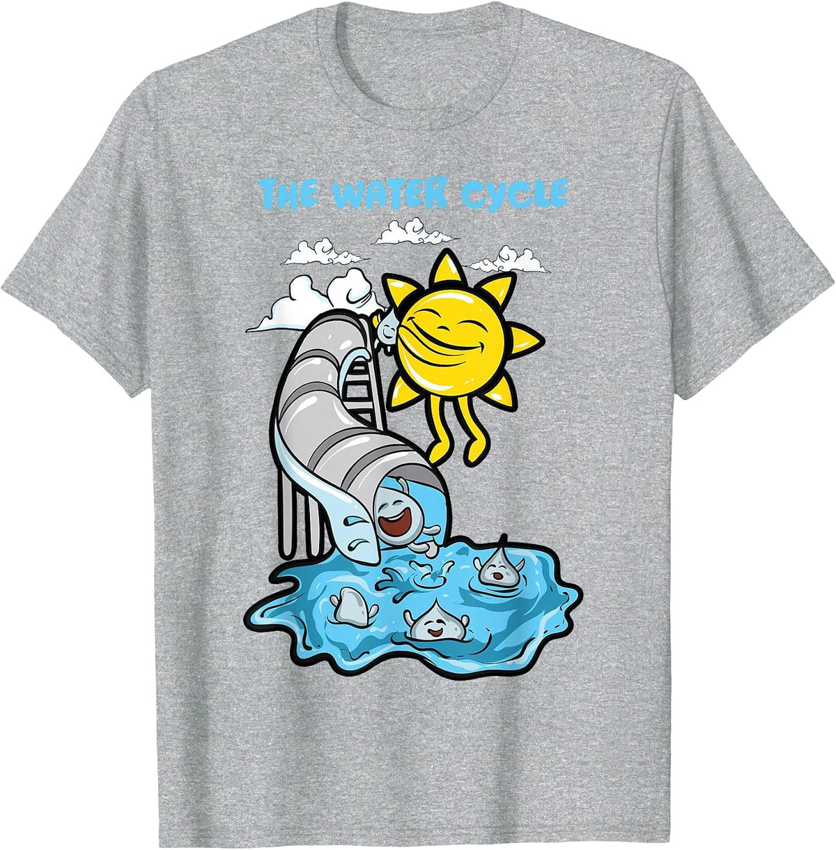 The Water Cycle | Funny Meteorologist Science Weather Nerd T-Shirt - Heather Grey