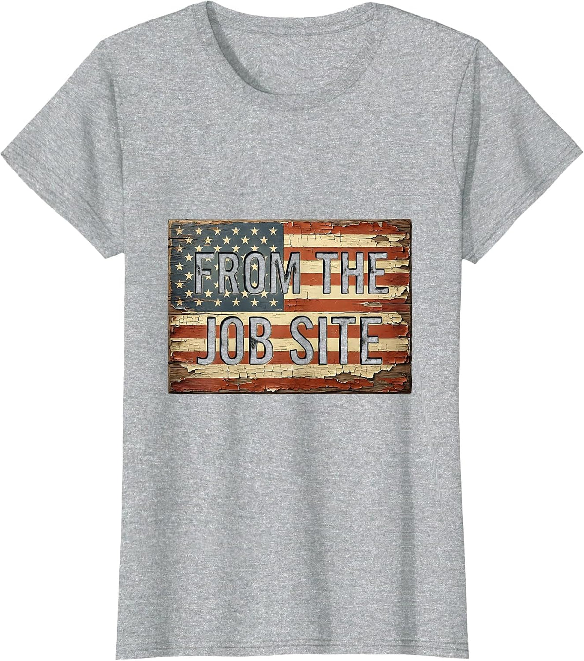From the Job Site Labor Day Worker Design T-Shirt - Heather Grey