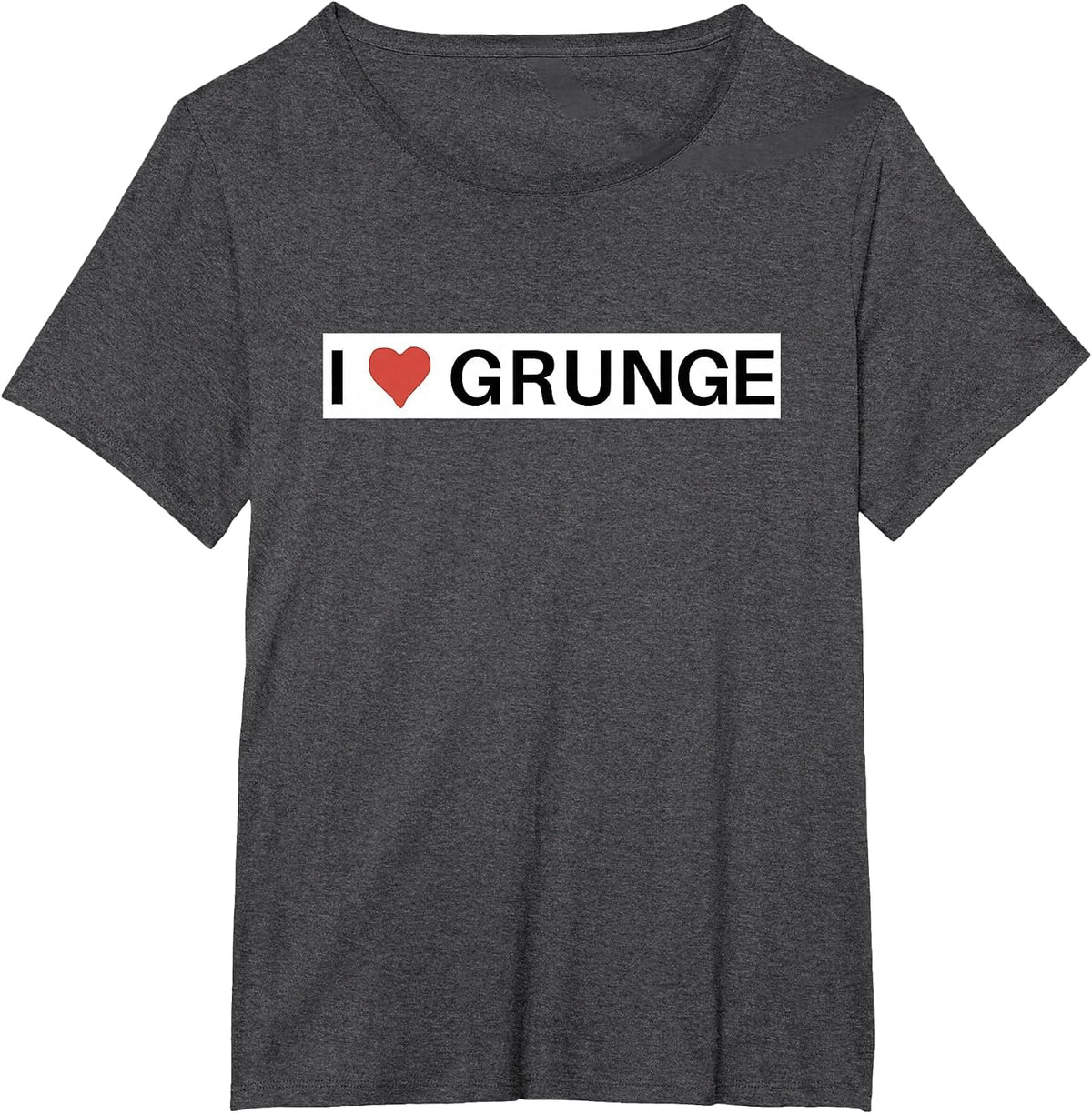 I Love Grunge Music T-Shirt - Dark Heather Grey