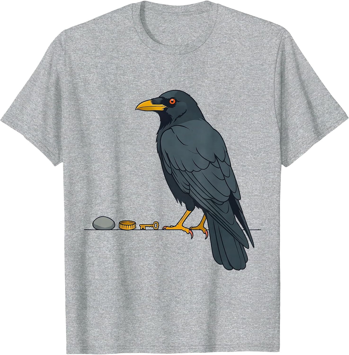 Men's Murder Of Crows Dark Humor Crow Lover Gift T-Shirt - Heather Grey