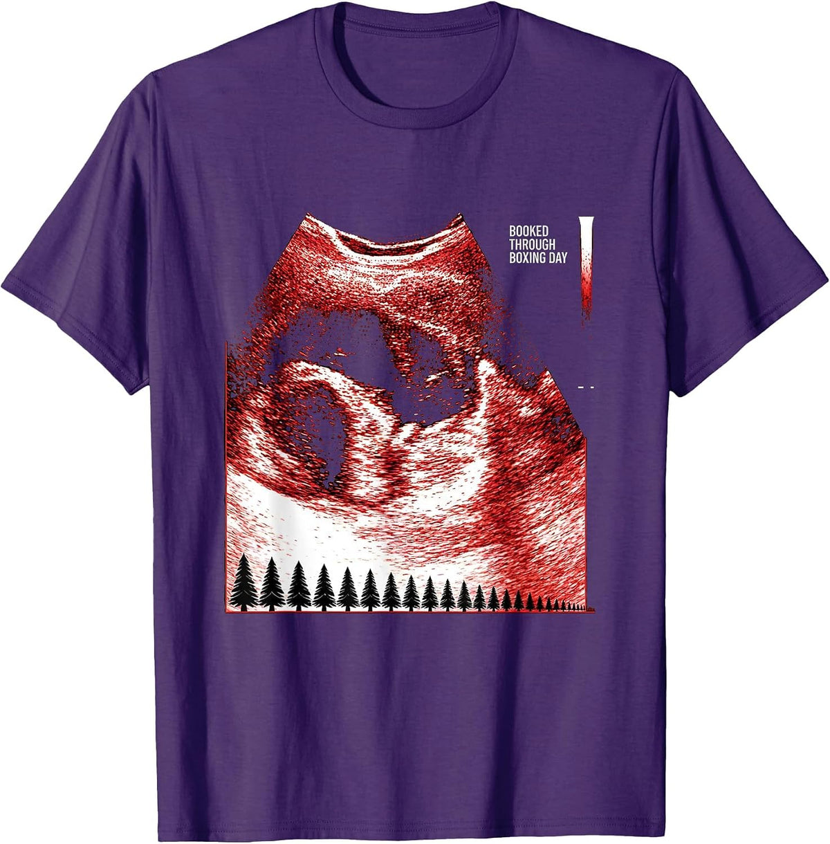 Men's Booked Through Boxing Day Funny Sonographer Ultrasound Tech T-Shirt - Purple