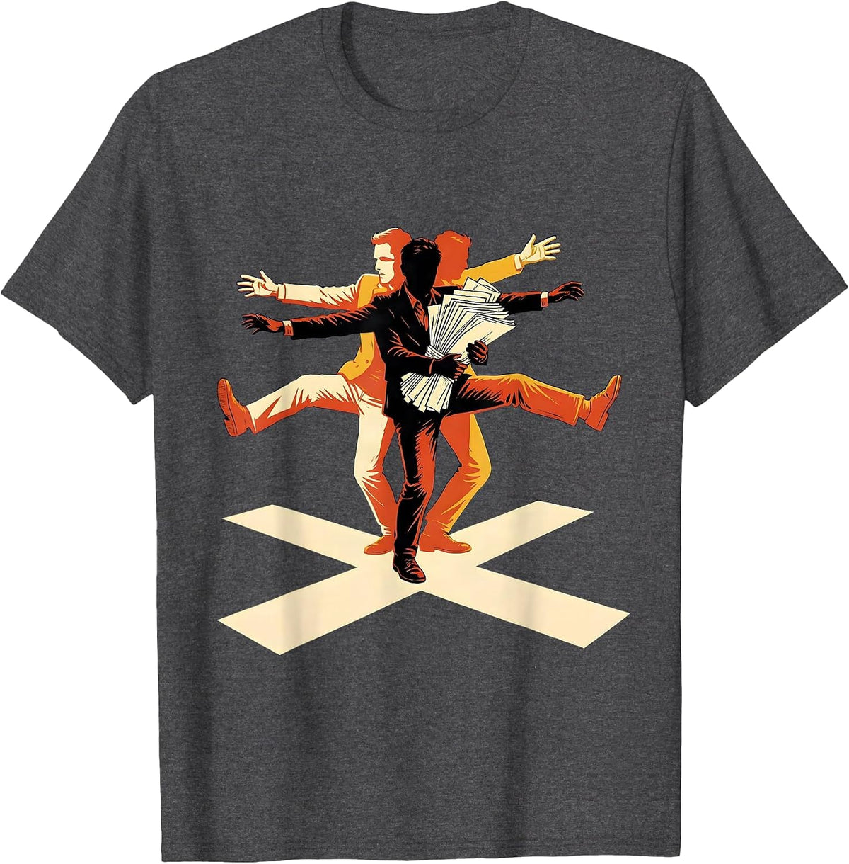 Comic Performer Stage Tape Theater Kid Humor T-Shirt - Dark Heather Grey