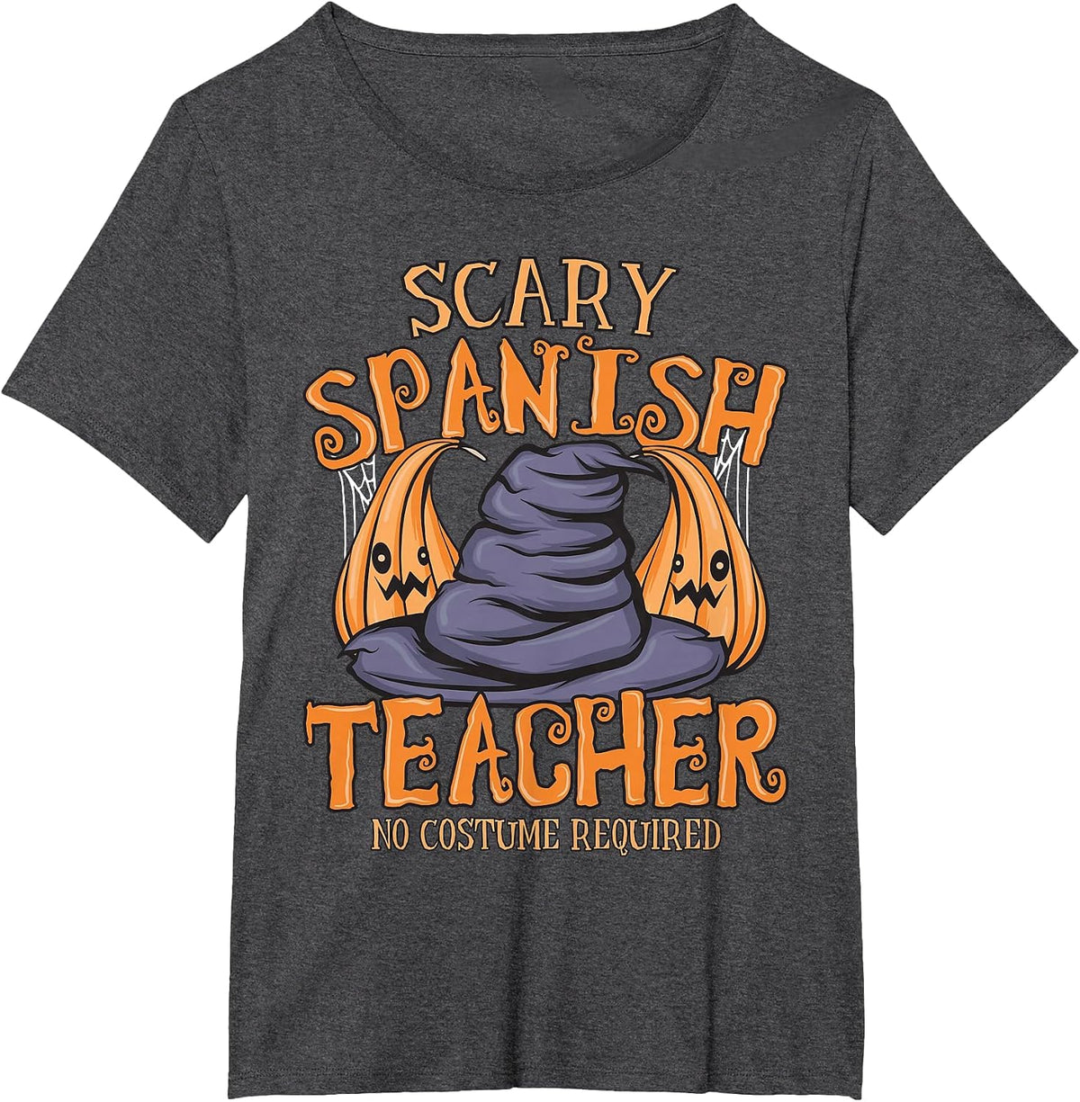 Halloween Scary Spanish Teacher No Costume Required T-Shirt - Dark Heather Grey