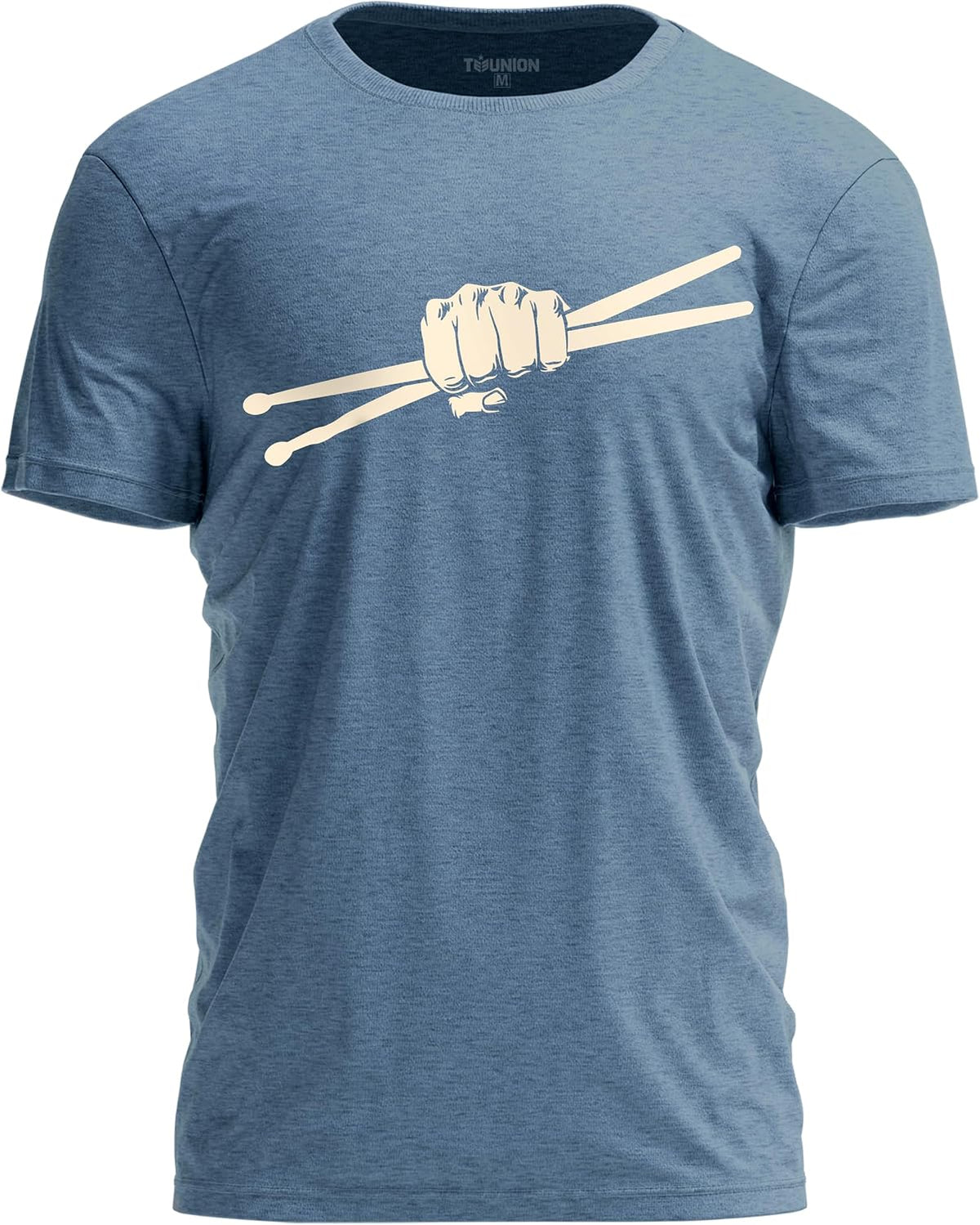 Drummer T-Shirt for Musicians – Music Band Graphic Percussionist Shirt – Drummer Gift Tee - Indigo Blue