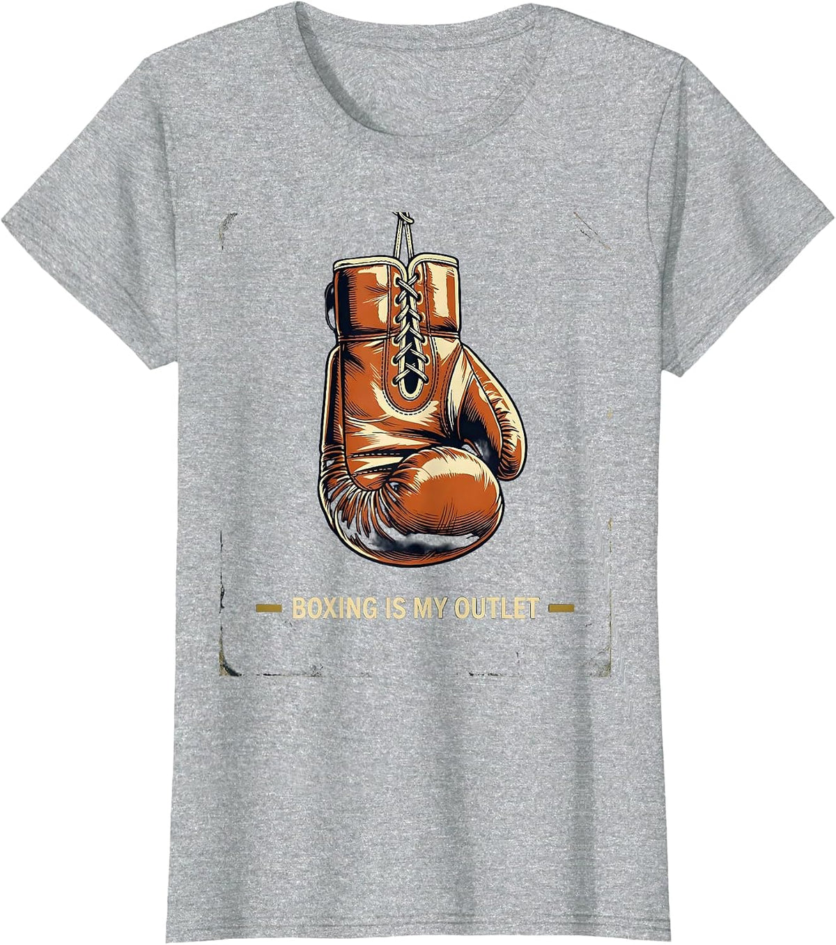Boxing Is My Outlet Vintage Boxing Fan Trainer Athletic T-Shirt - Heather Grey