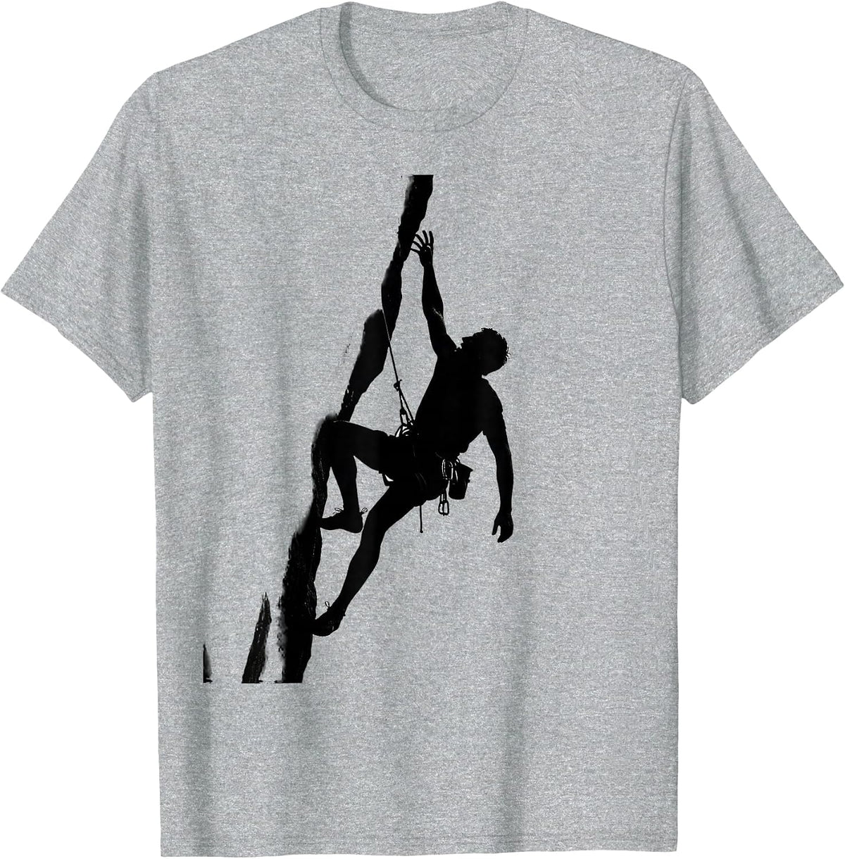 Men's Rock Climber Reaching the Summit Graphic T-Shirt - Heather Grey