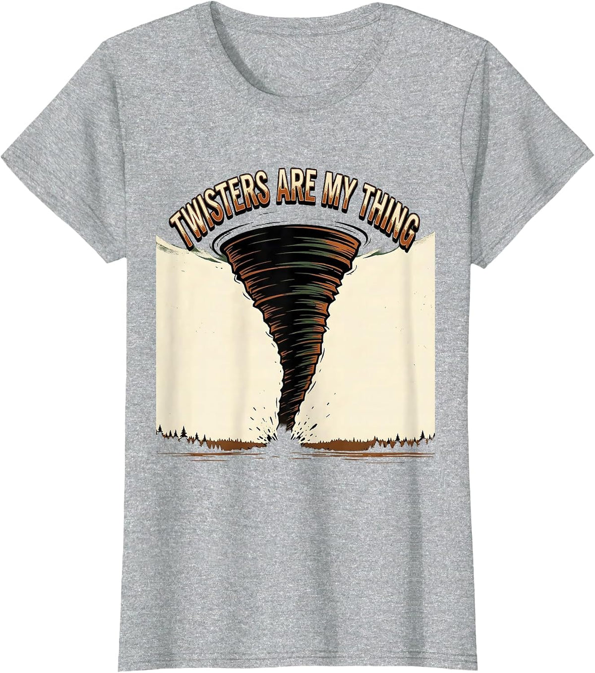 Women's Twisters Are My Thing Vintage Storm Chaser Tornado Weather T-Shirt - Heather Grey