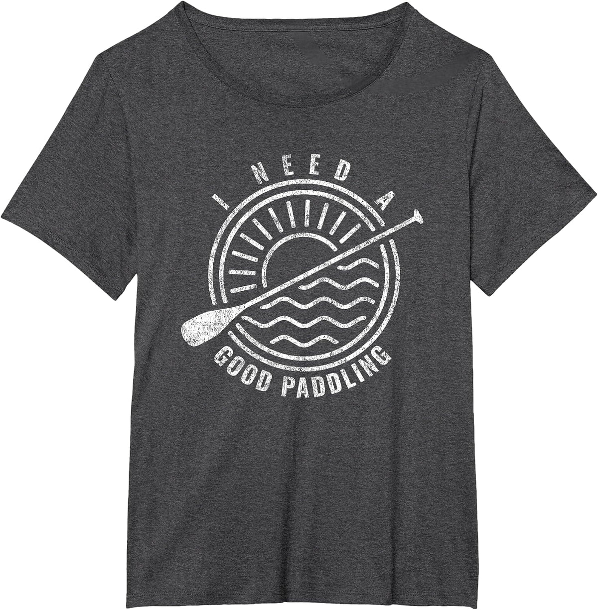 Funny Kayak Meme - I Need A Good Paddling Kayaker Quote T-Shirt - Dark Heather Grey