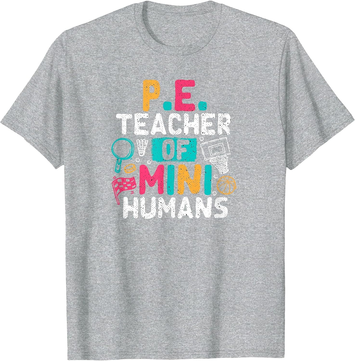 PE Teacher Back to School Physical Education Gym Teachers T-Shirt - Heather Grey