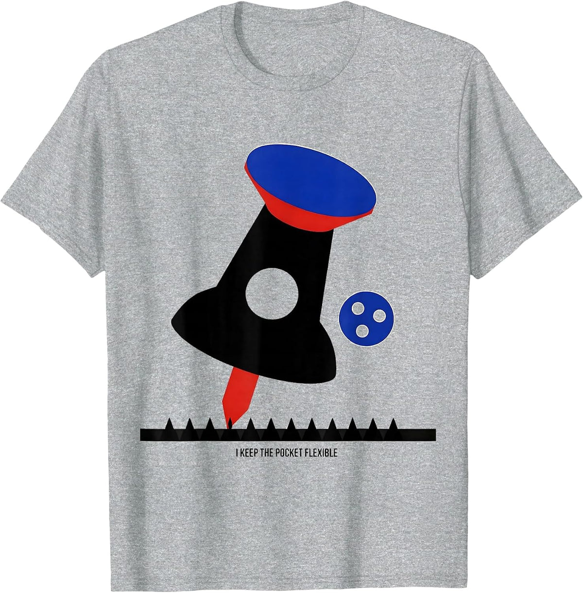 Men's I Keep The Pocket Flexible Funny Bowling Bowler League Humor T-Shirt - Heather Grey