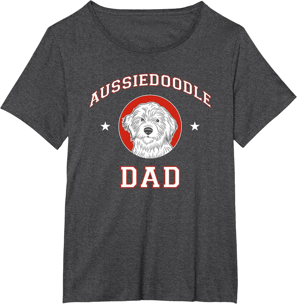 Aussiedoodle Dad Dog Father T-Shirt - Dark Heather Grey