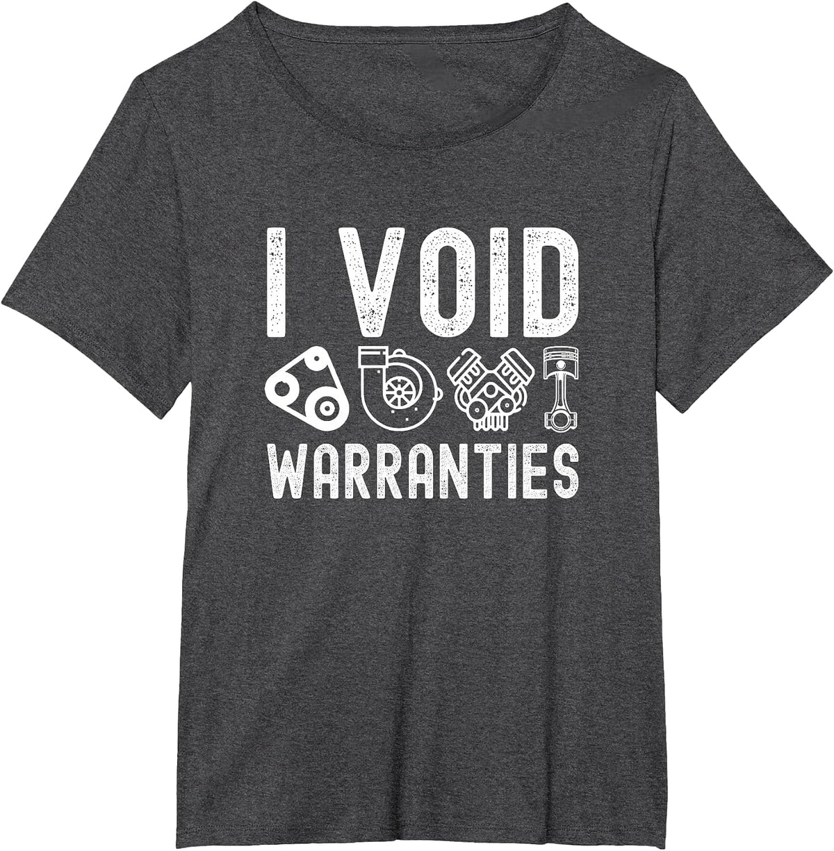 I Void Warranties Mechanic T-Shirt - Dark Heather Grey