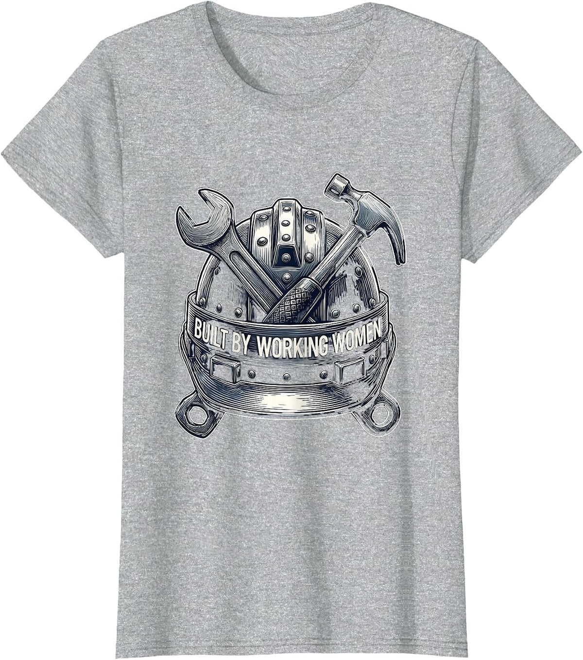Built by Working Women Labor Day Graphic T-Shirt - Heather Grey
