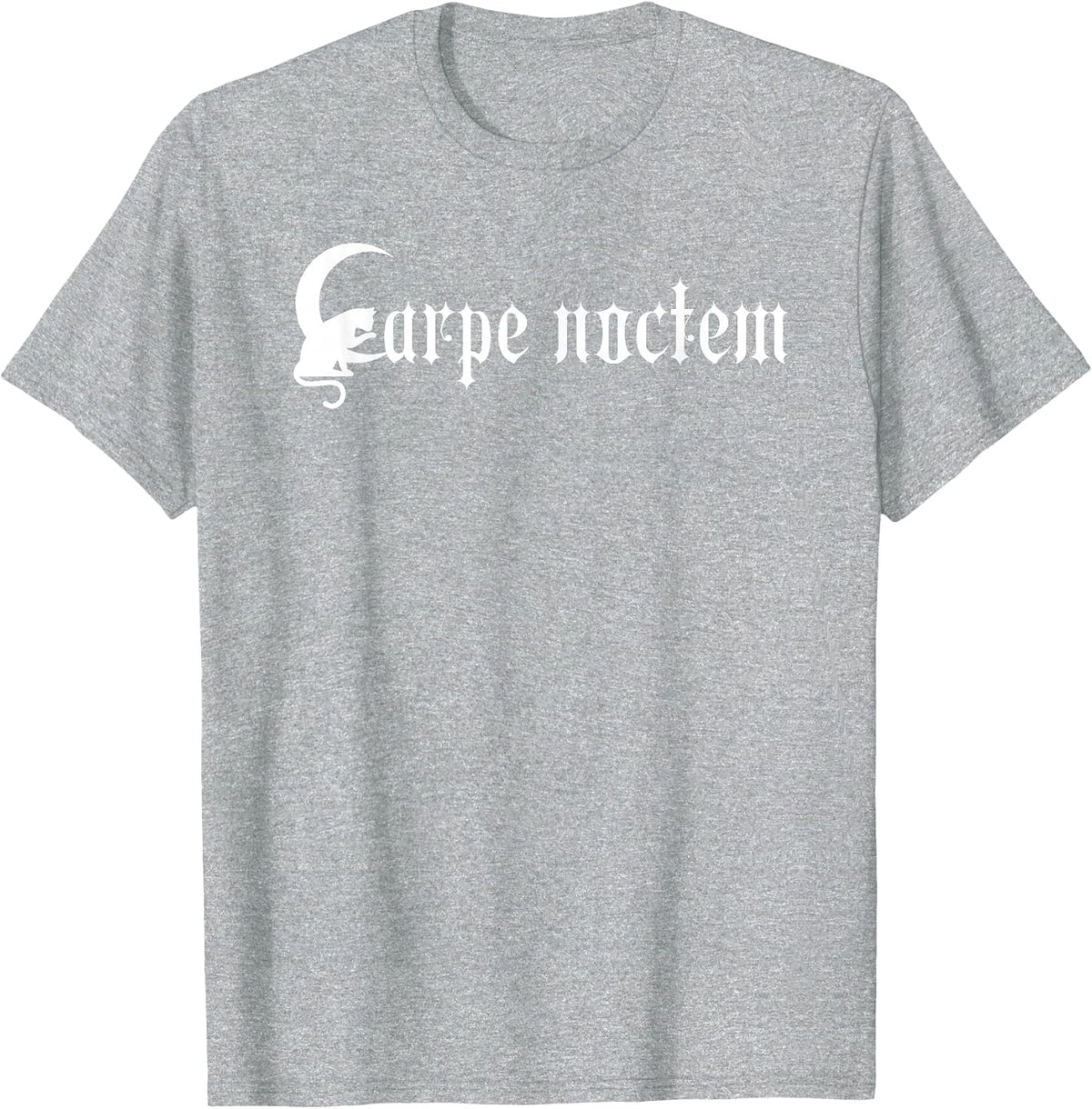 Goth Punk Cat Moon Seize The Night Carpe Noctem Shirt T-Shirt - Heather Grey