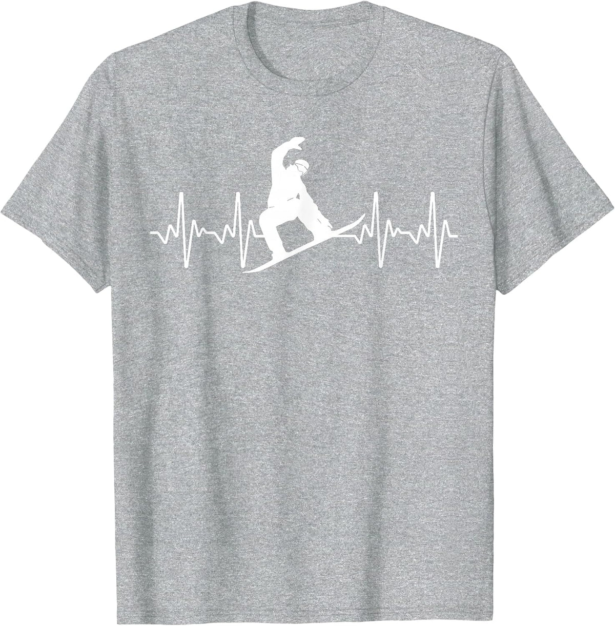 Funny Snowboarding Lover Art for Men Women Snowboarder T-Shirt - Heather Grey