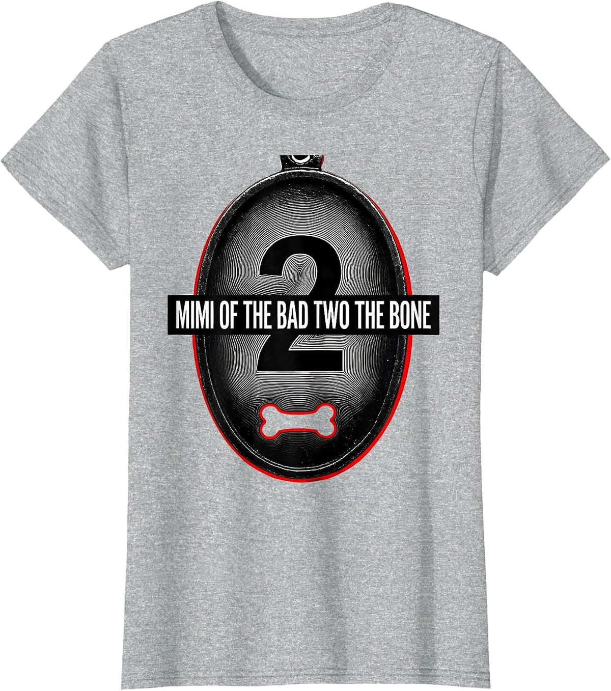 Mimi Of The Bad Two The Bone Playful Punk 2nd Birthday T-Shirt - Heather Grey