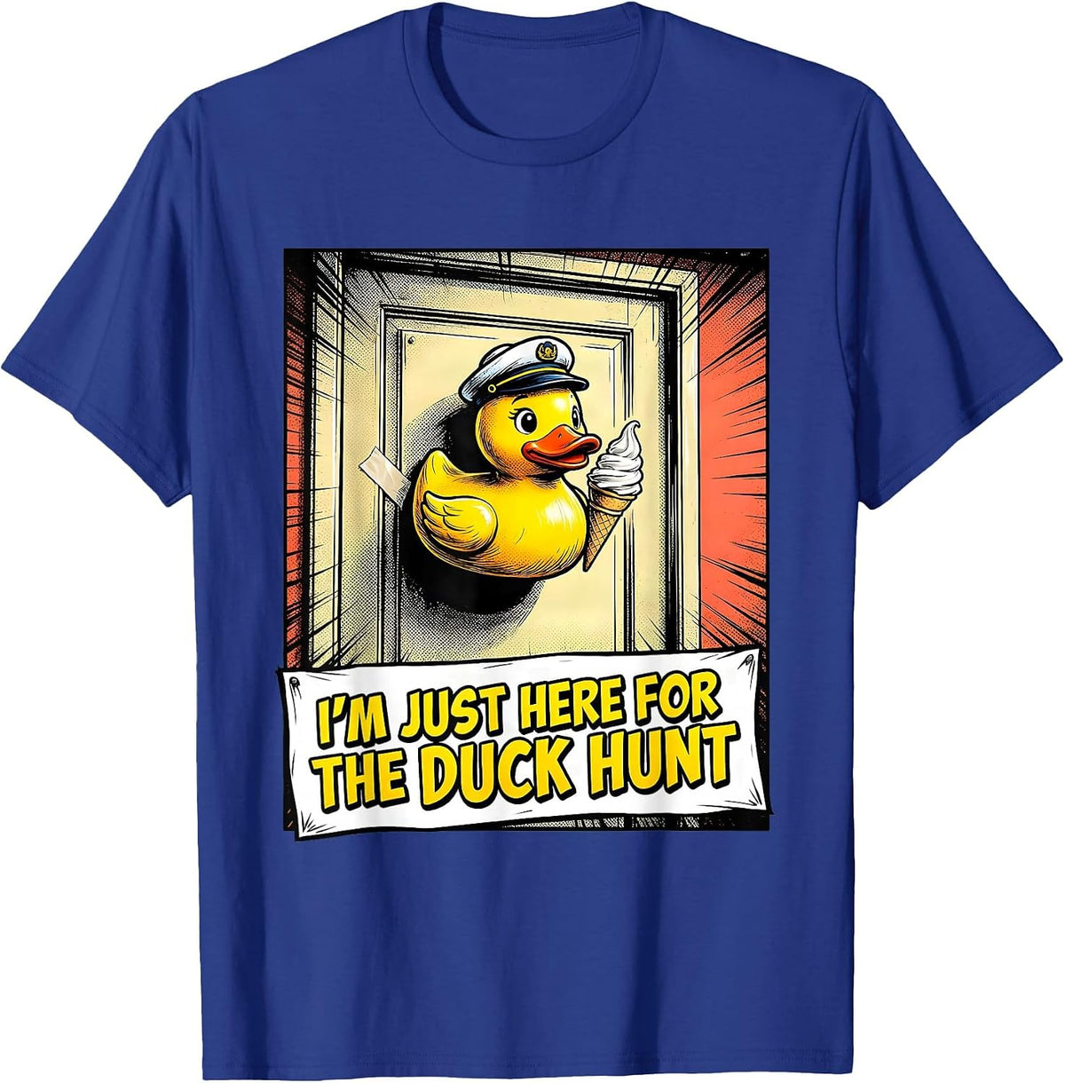 I'm Just Here For The Duck Hunt Funny Cruise Matching Group T-Shirt - Royal Blue