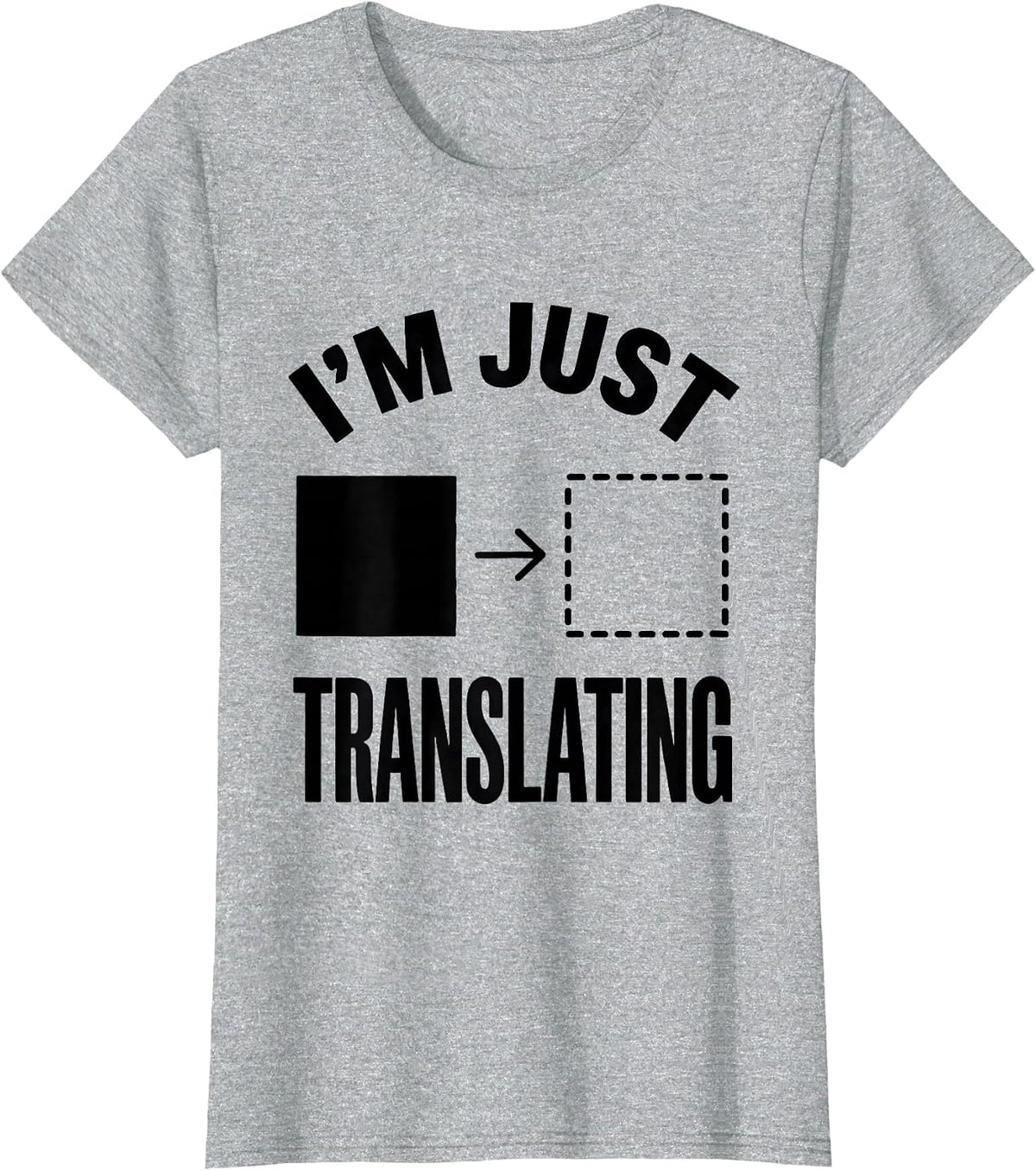 I'm Just Translating Funny Math Teacher Student Sarcastic T-Shirt - Heather Grey