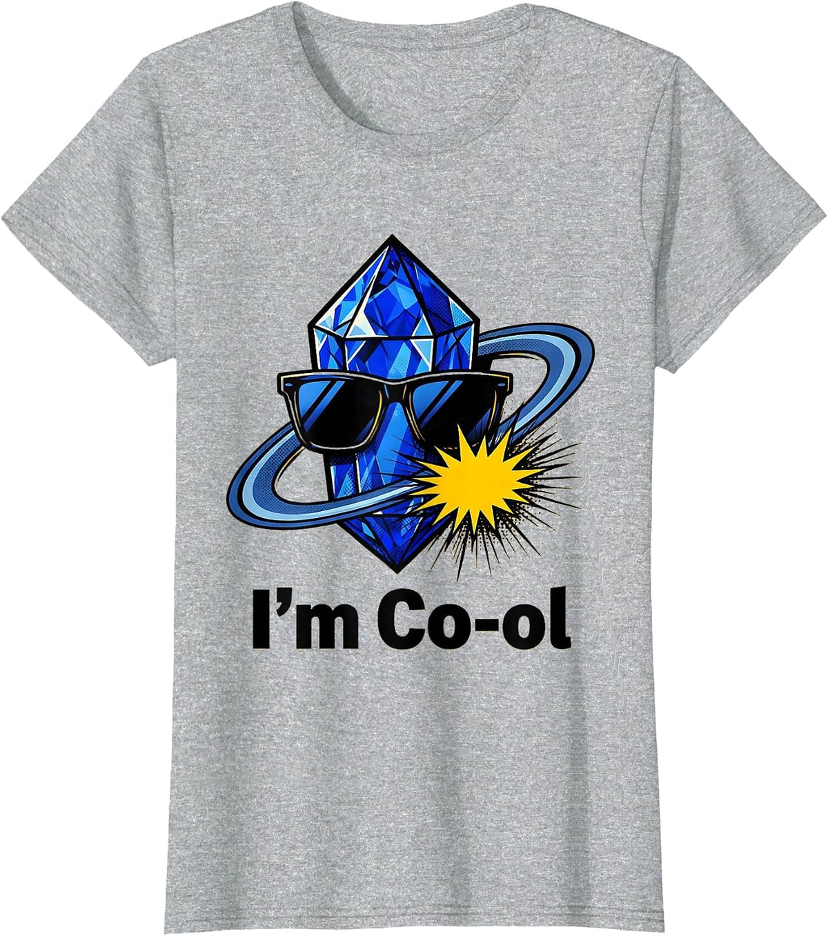 I'm Co-ol Pop Art Chemistry Science Geek Humor T-Shirt - Heather Grey