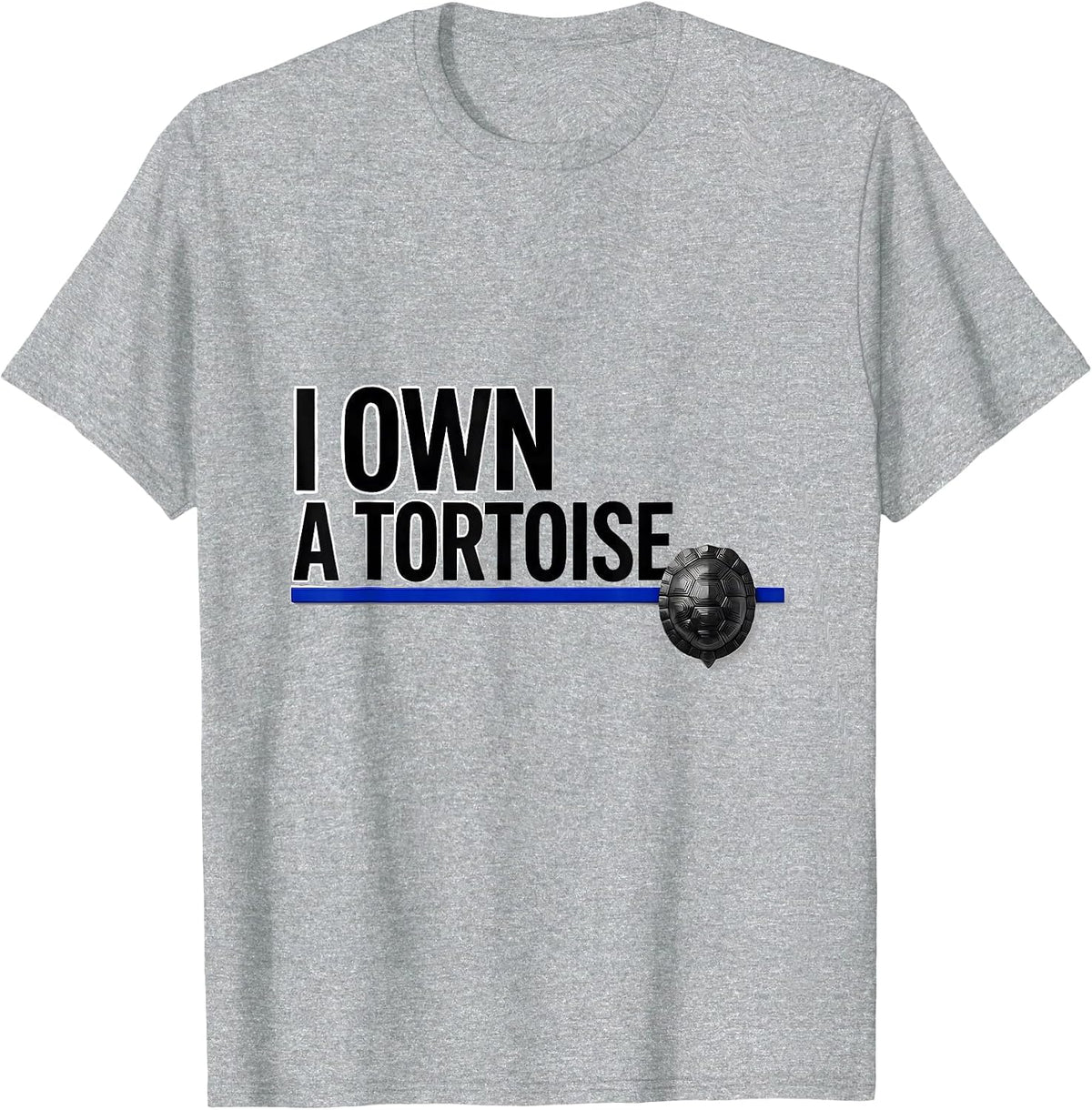 Men's I Own A Tortoise Funny Tortoise Lover Pet Humor T-Shirt - Heather Grey