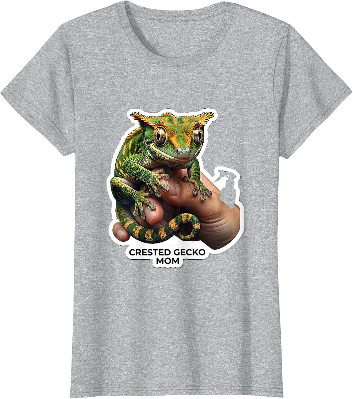 Crested Gecko Mom Funny Reptile Lover Gift Kids Reptile T-Shirt - Heather Grey