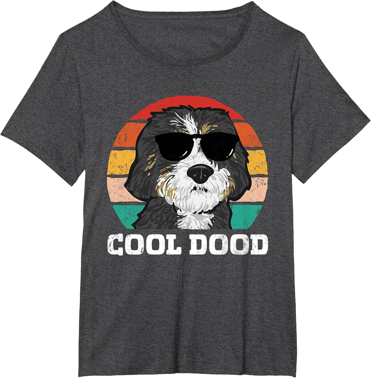 Bernedoodle Dog Cool Dood Bernedoodle T-Shirt - Dark Heather Grey